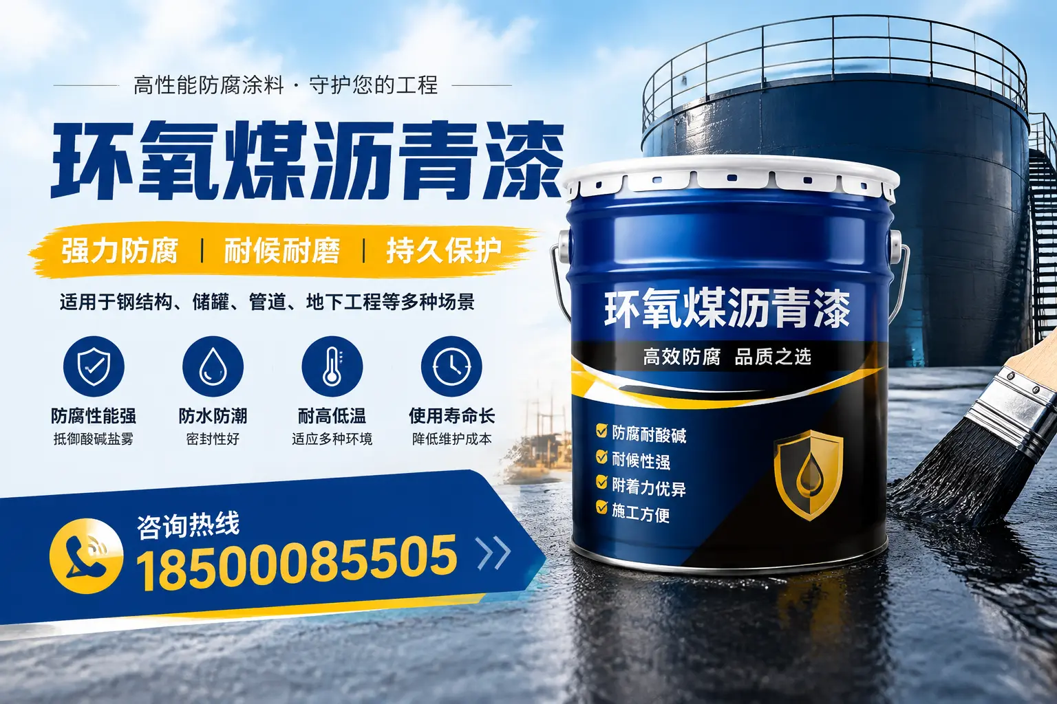 环氧煤沥青漆在工业中的应用，福鼎企业的选择